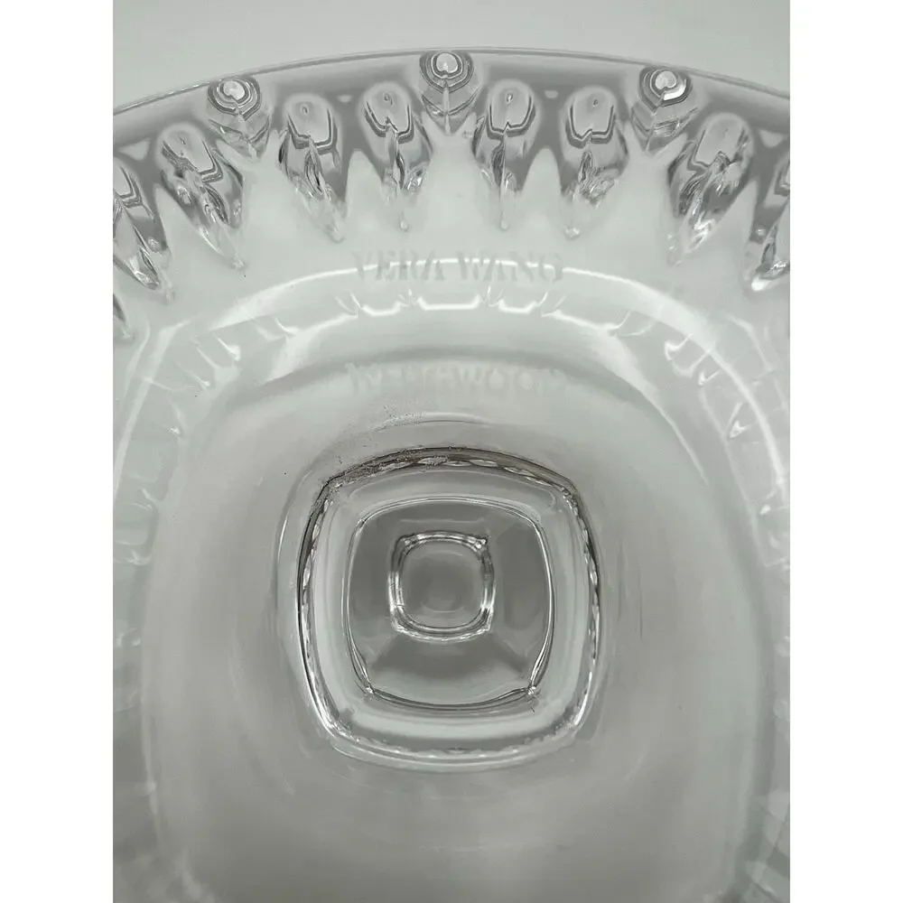 Vera Wang by Wedgwood Duchesse Crystal Ring Holder Trinket Dish 4” Square